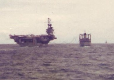 An Oiler Refueling an Aircraft Carrier March 1979